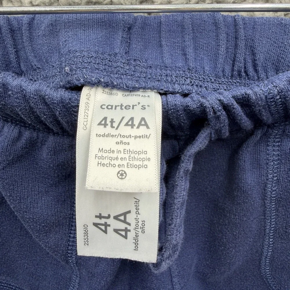 Carters Shorts Toddler Boys Size 4T Blue Cotten Blend Shorts Size 4T
